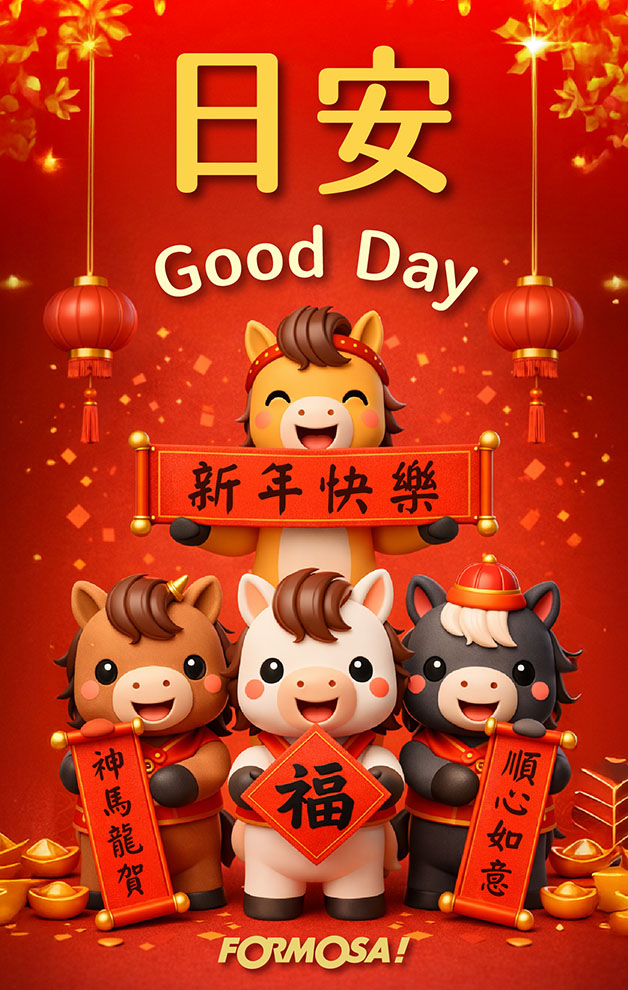2026馬年快樂｜新年祝賀拜年用 LINE 貼圖 – FORMOSA!貼圖酷
