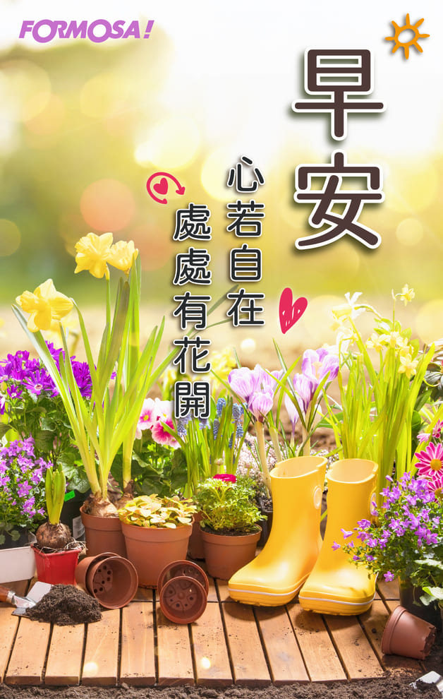 早安心若自在處處有花開｜FORMOSA!貼圖酷