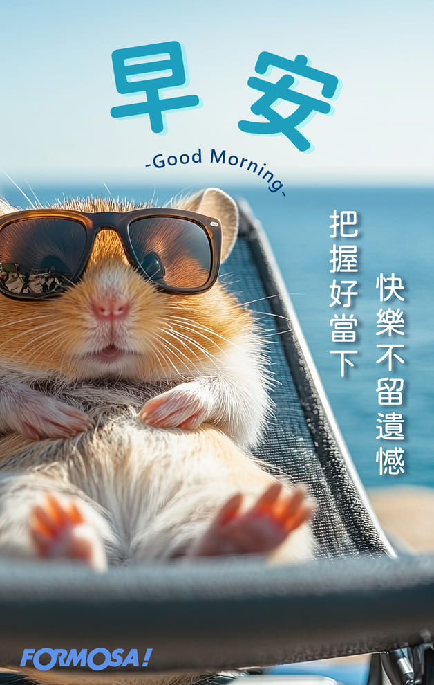 早安把握好當下快樂不留遺憾｜FORMOSA!貼圖酷