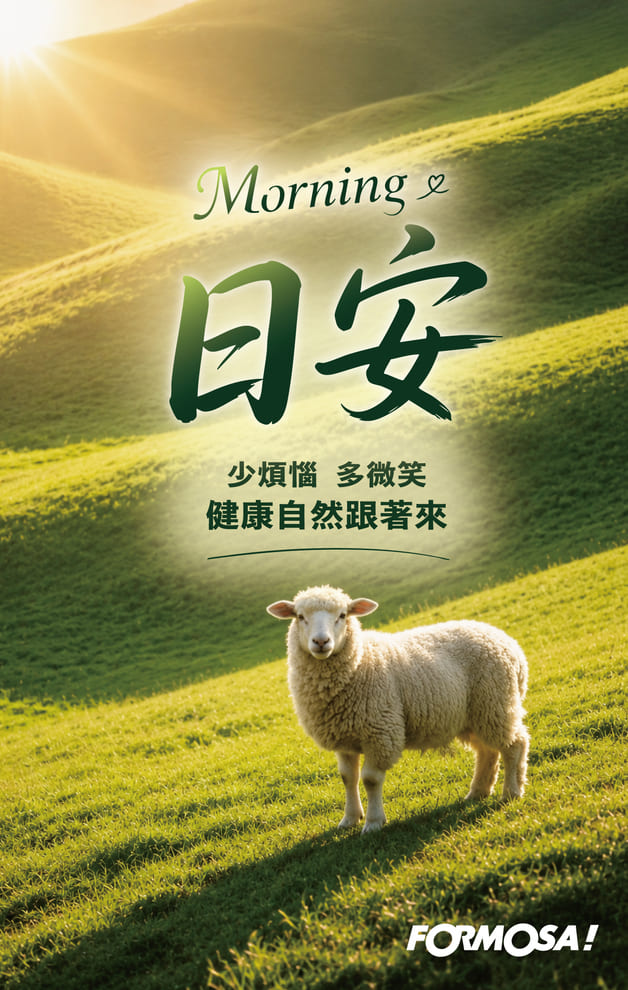 日安少煩惱多微笑健康自然跟著來｜FORMOSA!貼圖酷