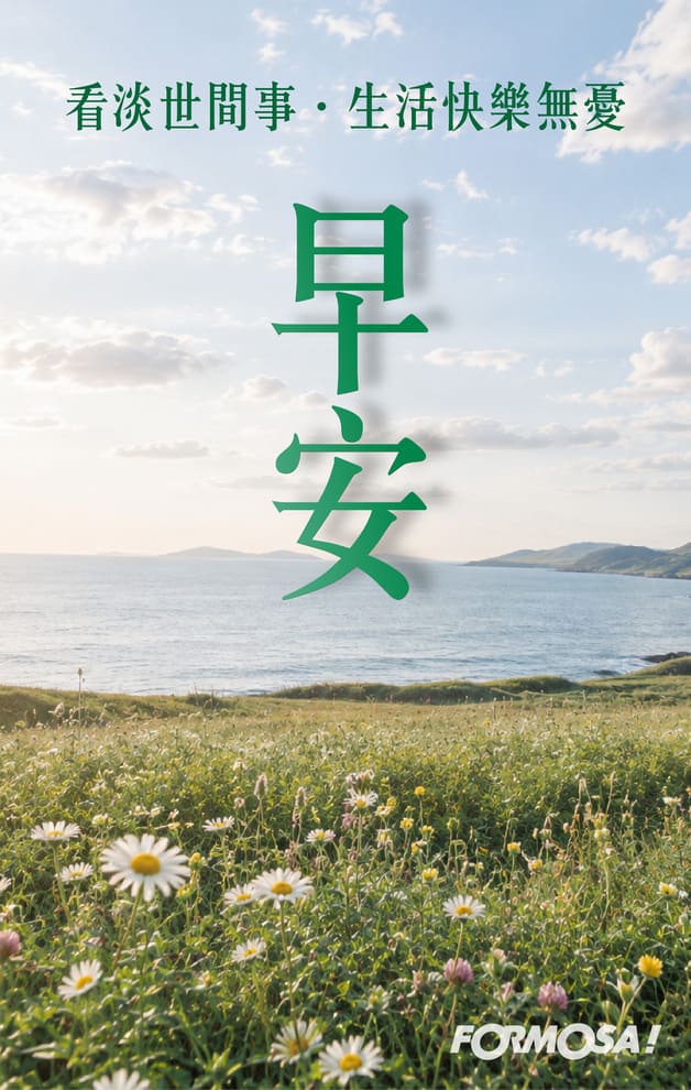 早安　看淡世間事生活快樂無憂｜FORMOSA!貼圖酷