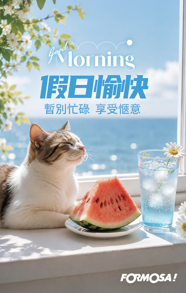 假日愉快暫別忙碌享受愜意｜FORMOSA!貼圖酷